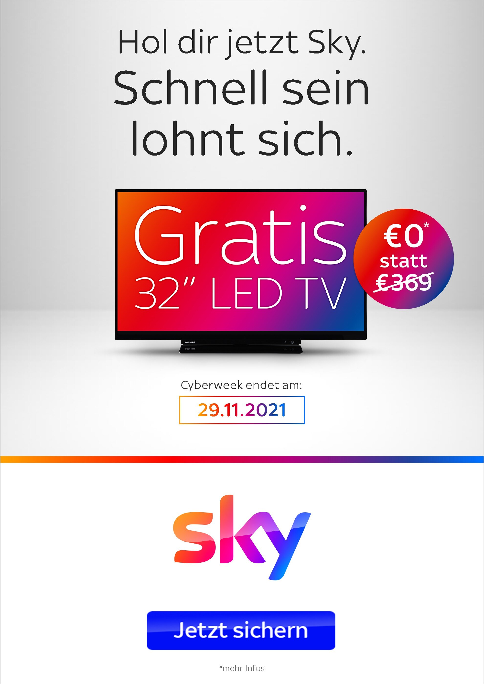 Sky Prospekt für Rosenau mit 4 Seiten Sky Prospekt für Rosenau: "Hol dir jetzt Sky. Schnell sein lohnt sich.", 4 Seiten, 23.11.2021 - 06.12.2021