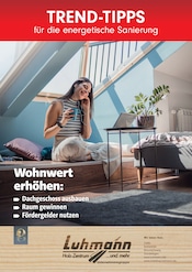 Möbel im Holz-Zentrum-Luhmann Prospekt in Celle Aktueller Holz-Zentrum-Luhmann Prospekt mit Möbel, "Trend-Tipps für die energetische Sanierung", Seite 1