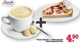 Tasse Kaffee + 1 Stück Quark-Zwetschgenkuchen Angebote von CHECK-IN Manufaktur bei E center Frankfurt für 4,90 €
