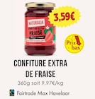 Confiture extra de fraise - NATURALIA - Naturalia Confiture extra de fraise - NATURALIA à 3,59 € dans le catalogue Naturalia