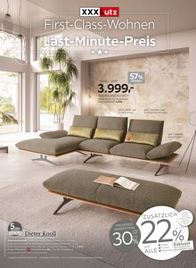 XXXLutz Möbelhäuser Karlsruhe Prospekt "First-Class-Wohnen zum Last-Minute-Preis" mit 24 Seiten