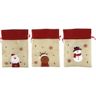 dm-drogerie markt Penzberg - Geschenksack Jute mit rotem Fleece, Weihnachtsmann, Schneemann & Elch Angebot im Prospekt Geschenksack Jute mit rotem Fleece, Weihnachtsmann, Schneemann & Elch bei dm-drogerie markt im Penzberg Prospekt für 3,45 €