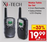 Walkie Talkie 2er Set Angebote von X4-TECH bei Netto Marken-Discount Konstanz für 19,99 €