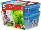 Aktuelles 512753 Clip&Close 5-tlg. Frischhalte-Set Blau/Transparent Angebot bei MediaMarkt Saturn in Mönchengladbach ab 16,99 €