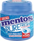 Chewing-gum Pure Fresh Sans Sucres x 55 Dragées Fresh Mint - MENTOS dans le catalogue Intermarché Super