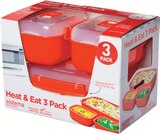 Heat & Eat 3 Pack Boîtes micro-ondes à clips - Sistema en promo chez Intermarché Hyper Heat & Eat 3 Pack Boîtes micro-ondes à clips - Sistema dans le catalogue Intermarché Hyper