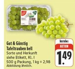 Tafeltrauben hell im Angebot bei nah und gut in Würzburg Tafeltrauben hell Angebote von Gut & Günstig bei nah und gut Würzburg für 1,49 €