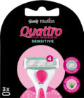 budni Ammersbek - Quattro for Woman Sensitive Rasierklingen Angebot im Prospekt Quattro for Woman Sensitive Rasierklingen bei budni im Ammersbek Prospekt für 6,49 €