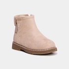 Boots fourrées à franges ivoire bébé fille dans le catalogue La Halle