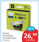 One Blade Ersatzklingen von Philips im aktuellen budni Prospekt