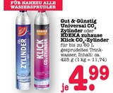 Universal CO₂ Zylinder Angebote von Gut & Günstig bei E center Weinheim für 4,99 €
