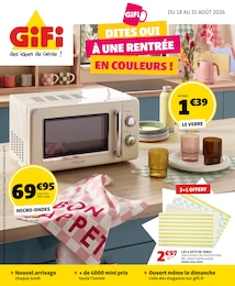 Prix et réduction Electroménager cuisine dans le prospectus Gifi en cours Offre Electroménager cuisine dans le catalogue Gifi du moment à la page 1