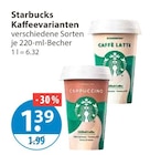 Kaffeevarianten von Starbucks im aktuellen V-Markt Prospekt für 1,39 €
