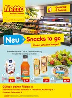 Netto Marken-Discount Prospekt "NEU - Snacks to go - Für den schnellen Hunger!", 2 Seiten, für Bad Lippspringe, 17.02.2020 - 22.02.2020 Netto Marken-Discount Prospekt "NEU - Snacks to go - Für den schnellen Hunger!", 2 Seiten, für Bad Lippspringe, 17.02.2020 - 22.02.2020
