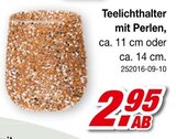 Teelichthalter mit Perlen Angebote bei Möbel AS Mannheim für 2,95 €