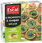 12 escargots à croquer surgelés ail et persil - ESCAL à 3,89 € dans le catalogue Intermarché Super