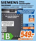 Einbau Geschirrspüler im Angebot bei expert in Siegen Einbau Geschirrspüler Angebote von SIEMENS bei expert Siegen für 549,00 €
