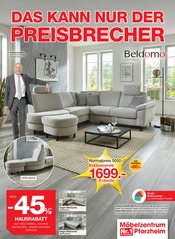 Aktueller Möbelzentrum Pforzheim Prospekt mit Ecksofa, "DAS KANN NUR DER PREISBRECHER", Seite 1