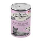 Aktuelles LandFleisch Cat Adult Pastete Rind + Lamm 400 g Angebot bei Zookauf in Remscheid ab 1,31 €