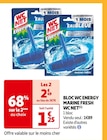 BLOC WC ENERGY MARINE FRESH - WC NET en promo chez Auchan Supermarché Drancy à 1,25 €