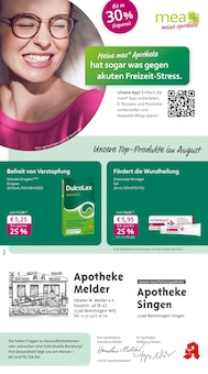 Aktueller mea - meine apotheke Prospekt "Unsere August-Angebote" Seite 1 von 4 Seiten für Remchingen