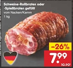 Schweine-Rollbraten oder -Spießbraten gefüllt Angebote bei Netto Marken-Discount Weiden für 7,99 €