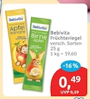 Fruchtriegel von Bebivita für 0,49 € bei budni im Angebot Fruchtriegel von Bebivita im aktuellen budni Prospekt