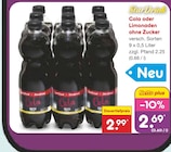 Aktuelles Cola oder Limonaden ohne Zucker Angebot bei Netto Marken-Discount in Gießen ab 2,69 €