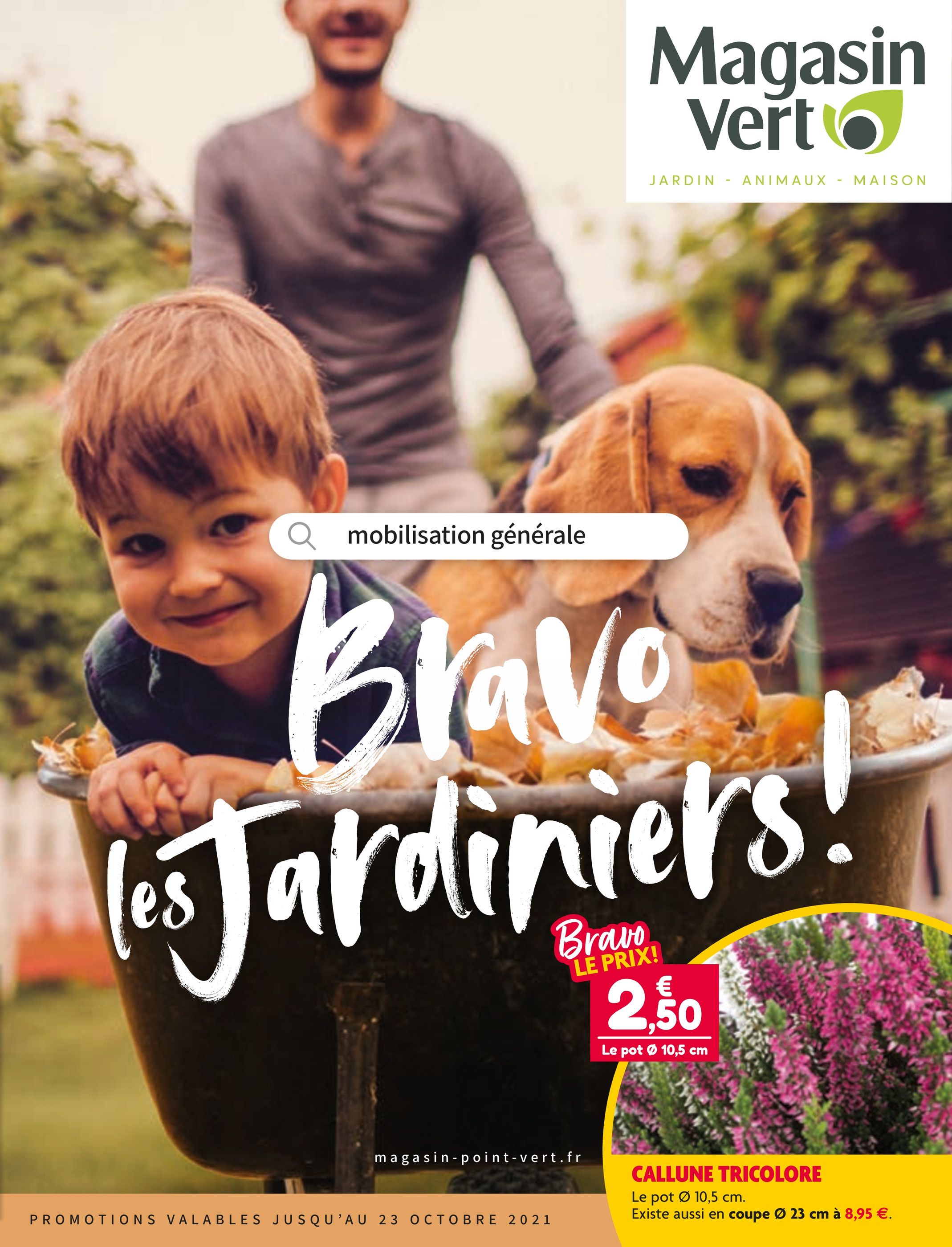 Catalogue Magasin Vert à Nancy, avec 12 pages Prospectus Magasin Vert à Nancy, "Bravo les Jardiniers", 12 pages, 11/10/2021 - 23/10/2021