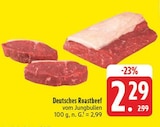 Deutsches Roastbeef vom Jungbullen im Angebot bei EDEKA in Zwickau Deutsches Roastbeef vom Jungbullen Angebote bei EDEKA Zwickau für 2,29 €