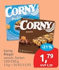 Riegel von Corny für 1,79 € bei budni im Angebot Riegel von Corny im aktuellen budni Prospekt