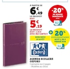 Agenda scolaire - Oxford dans le catalogue Hyper U