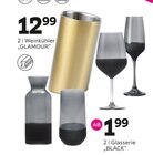 Weinkühler „GLAMOUR“ oder Glasserie „BLACK“ Angebote bei mömax Nürnberg für 12,99 €