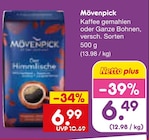 Kaffee gemahlen oder Ganze Bohnen von Mövenpick im aktuellen Netto Marken-Discount Prospekt für 6,49 €