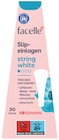 Slipeinlagen String White von Facelle für 0,99 € bei Rossmann im Angebot Slipeinlagen String White von Facelle im aktuellen Rossmann Prospekt