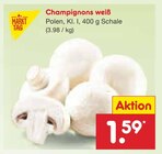 Aktuelle Pilze Angebote bei Netto Marken-Discount in Düsseldorf Aktuelles Champignons weiß Angebot bei Netto Marken-Discount in Düsseldorf ab 1,59 €