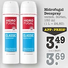 Deospray Classic Angebote von Hidrofugal bei E center Ludwigshafen für 3,49 €