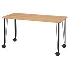 Schreibtisch Bambus/schwarz Angebote von ANFALLARE / KRILLE bei IKEA Freiberg für 133,00 €