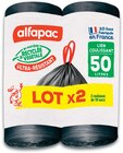 Sac poubelle lien coulissant ultra-résistant 50L 2 x 10 - ALFAPAC dans le catalogue Intermarché Super