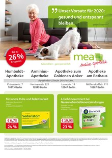 mea - meine apotheke, UNSERE JANUAR-ANGEBOTE  für Berlin