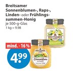 Sonnenblumen-Honig im V-Markt Prospekt Sonnenblumen-Honig von Breitsamer im aktuellen V-Markt Prospekt für 4,99 €