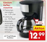 Aktuelles Edelstahl Kaffeemaschine Angebot bei Netto Marken-Discount in Ingolstadt ab 12,99 €