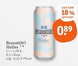 Braustüb‘l Helles für 0,89 € bei tegut im Angebot Braustüb‘l Helles im aktuellen tegut Prospekt