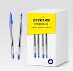 50 Stylos bille bleu - pointe conique de 1 mm - Les Prix Mini en promo chez Bureau Vallée 50 Stylos bille bleu - pointe conique de 1 mm - Les Prix Mini dans le catalogue Bureau Vallée