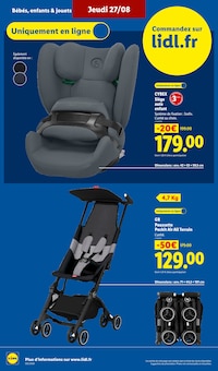 Promotion Siège auto dans le prospectus Lidl, valable du 27/08/2026 au 02/09/2026 Promo Siège auto dans le catalogue Lidl du moment à la page 32