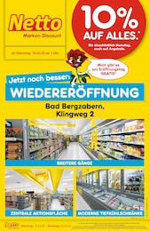 Aktueller Netto Marken-Discount Discounter Prospekt für Pleisweiler-Oberhofen: Wiedereröffnung - 10% AUF ALLES. mit 6} Seiten, 18.03.2025 - 22.03.2025