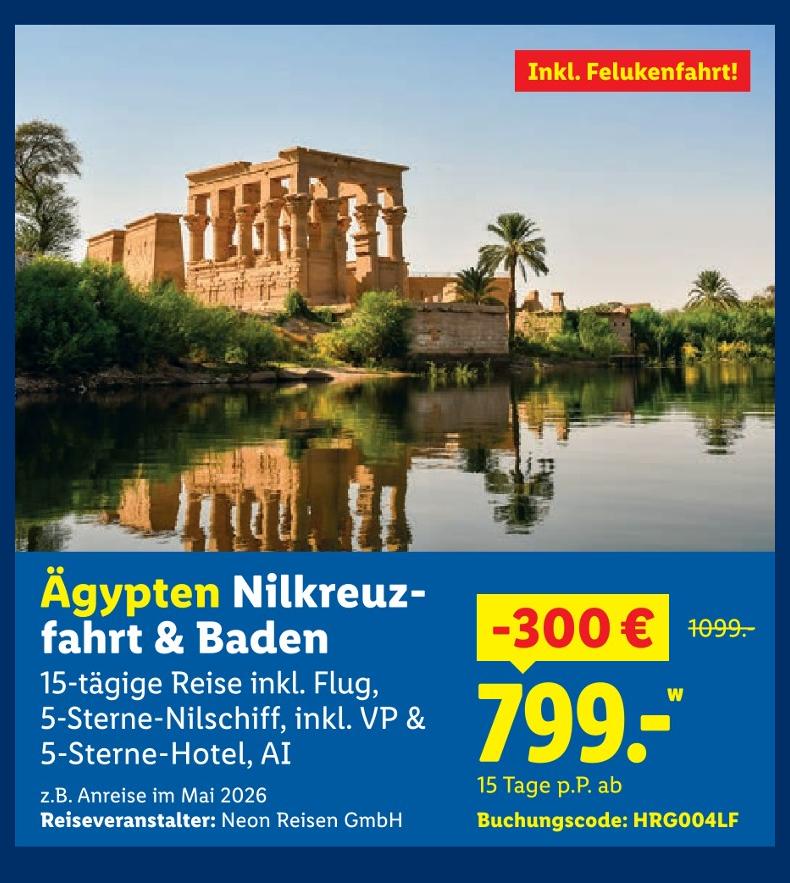 Ägypten Nilkreuzfahrt & Baden