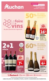 Prospectus Auchan Hypermarché à Hénin-Beaumont, "La foire aux vins", 36 pages de promos valables du 19/03/2024 au 01/04/2024