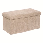Pouf coffre double Soana 76×38×38cm en promo chez Maxi Bazar Versailles à 23,99 €