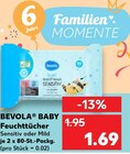 BABY Feuchttücher Sensitiv oder Mild Angebote von BEVOLA bei Kaufland Offenburg für 1,69 €